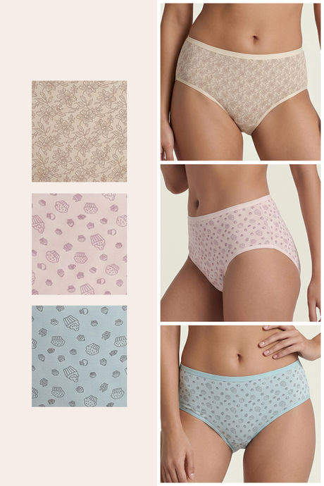 Zivame Medium Rise Full Coverage Hipster Panty (Pack of 3) - Multicolor — image 2